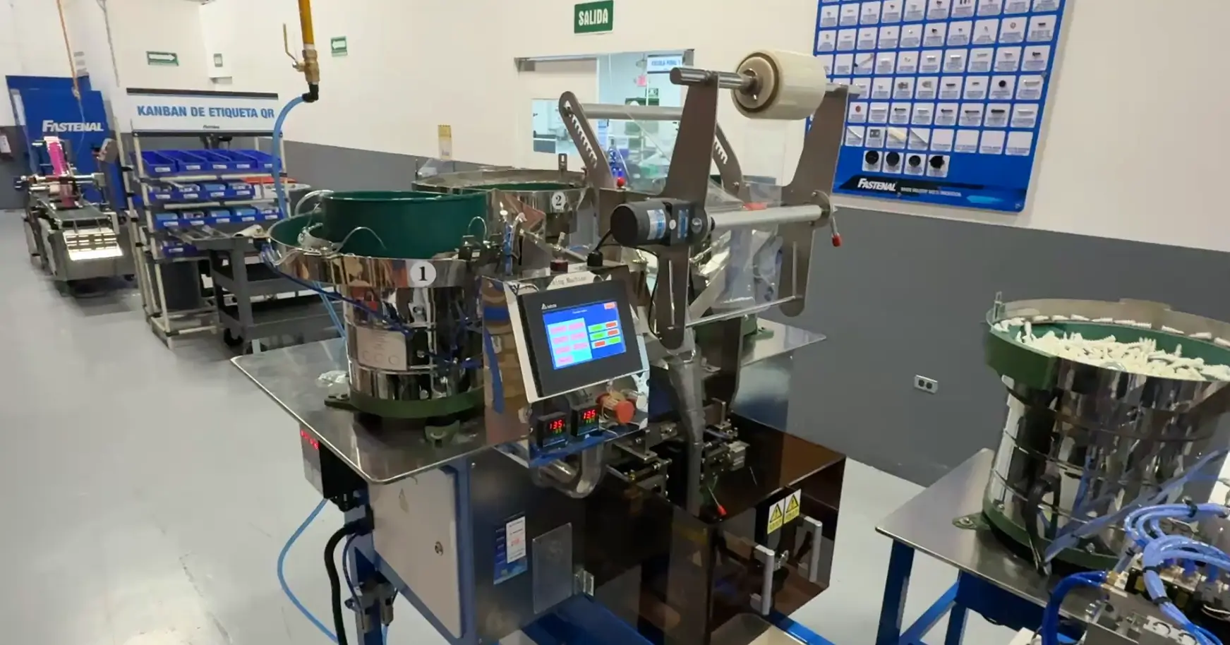 máquina de embalagem com rosca